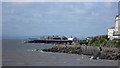 ST3062 : View to Birnbeck Pier and Island from Knightstone Island in Weston-super-Mare by Jeremy Bolwell
