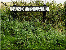 TM0436 : Sandpits Lane sign by Geographer