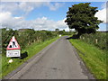 H6156 : Roadworks ahead, Lettery Road by Kenneth  Allen