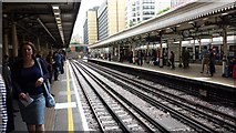 TQ2678 : The tracks at South Kensington station by Helen Steed