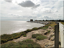 TM3539 : Martello tower 'W' on Bawdsey point by Adrian S Pye