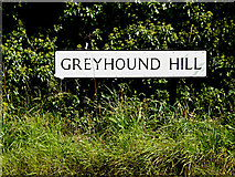 TM0232 : Greyhound Hill sign by Geographer