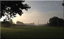 SK4934 : Misty morning on Manor Farm Park by David Lally