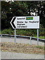 Roadsign on the A12 Ipswich Road