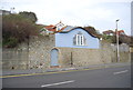 A blue cottage