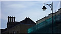 Statue over Blackwells bookshop in Broad Street, Oxford