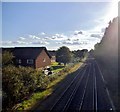 The railway between Ashtead and Leatherhead