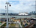 TQ3980 : Emirates Cable Car - View to Greenwich Peninsula by Rob Farrow