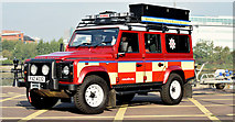 J3473 : Fire Brigade Land Rover, Belfast (September  2014) by Albert Bridge