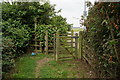 Footpath crosses over the A1098