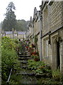 Steps up the almshouses