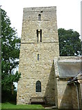 NZ0982 : St Andrew's Church, tower by Carroll Pierce