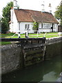 1874 lock gate at Cow Roast, and cottage