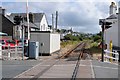 The railway entering Criccieth