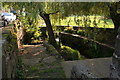 Watering hole - or just watery hole - on Dean Clough at Armitage Bridge