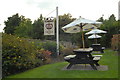 SO6135 : Beer garden at the Crown Inn, Woolhope by John Winder