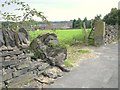 Damaged stone wall