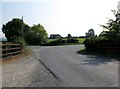 Sharp bend in the B135 at the junction with Donaldsons Road