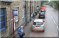 Bus stop by Rock Cottages, New Mill Road, Brockholes