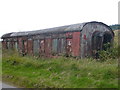 NJ4627 : Derelict railway wagon by Peter Aikman