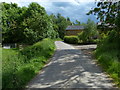 Country lane passing Brook Farm