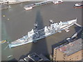 TQ3380 : London: the Shard’s shadow and HMS Belfast by Chris Downer