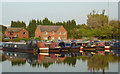 Narrowboat marina in Etruria, Stoke-on-Trent