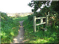 Redundant stile beside footpath