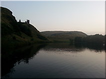 NT2773 : St. Margaret's Loch and St. Anthony's Chapel ruins in the fading evening light of early September by Clive Nicholson