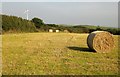 Bales and turbine near Parker