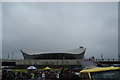 View of the Aquatics Centre from the Classic Car Boot Sale