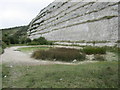 Pool at the foot of the cliff