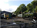 Preserved railway at Bodmin, GWR 4612 and BR class 50