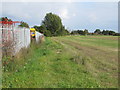 Public footpath past Doe