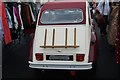 View of the rear of the Citroen 2CV in the Classic Car Boot Sale