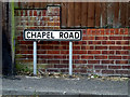 Chapel Road sign