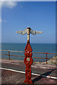 SH8678 : National Cycle Marker Post at Colwyn Bay by Ian S