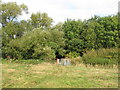 Public footpath reaches county boundary near Scotsgrove Mill