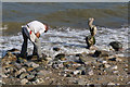 Stone balancing at Colwyn Bay