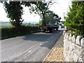 Agricultural traffic on Drumlougher Road immediately west of Drumlougher Cross Roads