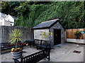 Memorial Hall electricity substation in Lynmouth