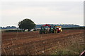 Matching tractors behind Rothwell Stockgarth