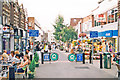 Sutton: pedestrianised High Street on a hot summer