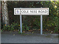 Cole Ness Road sign