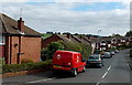 Royal Mail van on a Malpas corner, Newport