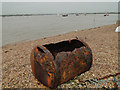 Rusted buoy on the foreshore