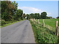 View north-eastwards along the final section of Carran Road