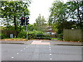 Pedestrian crossing on Ordnance Road leading to twitten