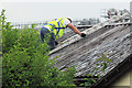 Removing the Roof of New Mill Social Centre, Tring