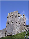 SY9582 : Ruined keep, Corfe Castle by N Chadwick